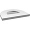 Ekena Millwork Round Top Surface Mount PVC Gable Vent: Non-Functional, w/ 3-1/2"W x 1"P Standard Frame, 14"W x 12"H GVPRT14X1201SN - alternate 2